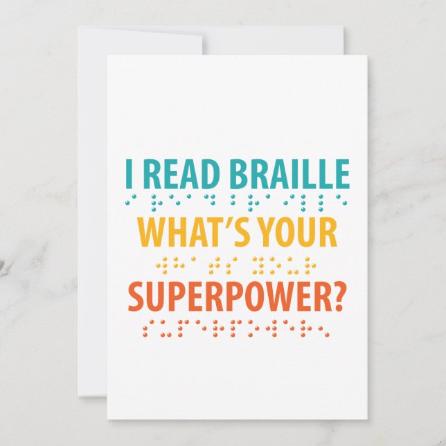 Leí en Braille cuál es tu superpoder (Anverso)