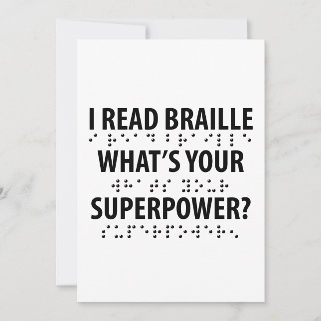 Leí en Braille cuál es tu superpoder (Anverso)