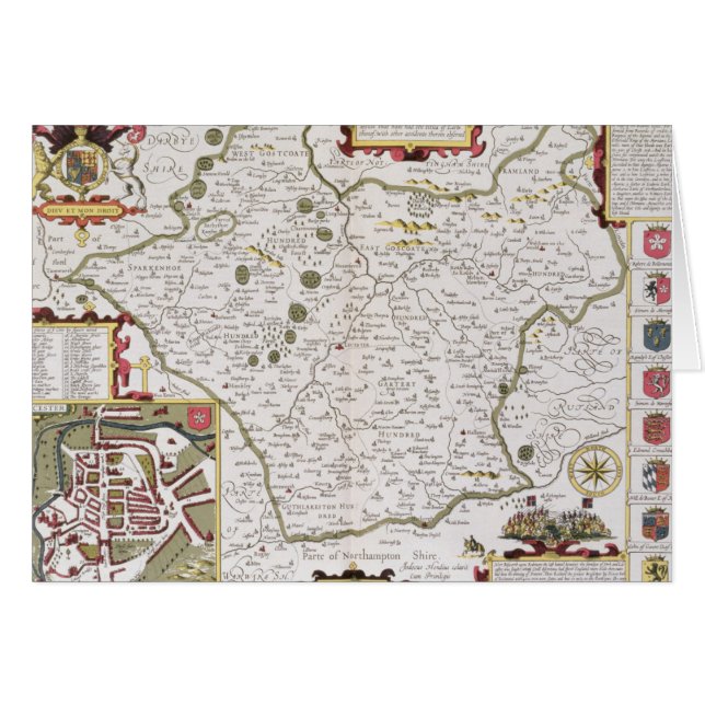 Leicester, grabada por Jodocus Hondius (Anverso (Horizontal))