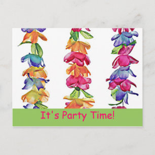 ¡Leis hawaiano en la postal - PartyTime!