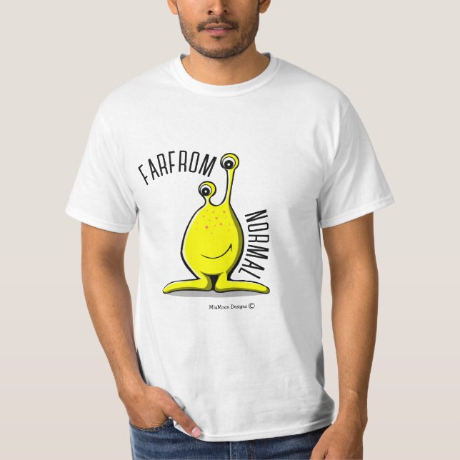 LEJOS DE LA CAMISETA MONSTRUO NORMAL DE DOS OJOS (Anverso)