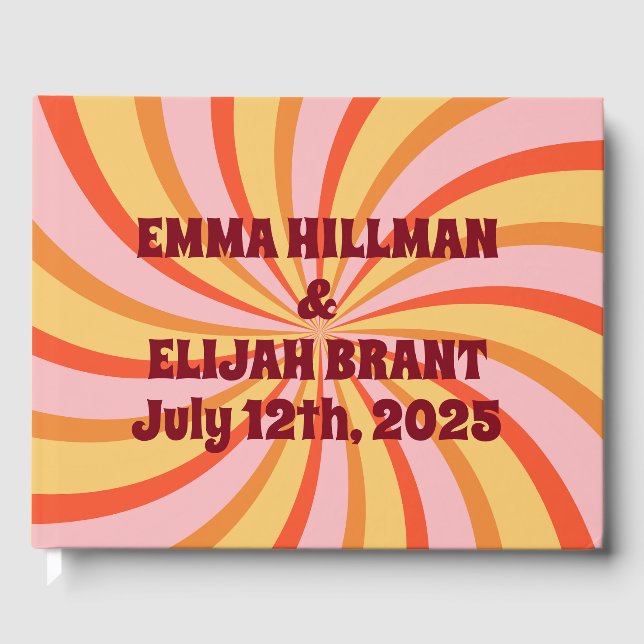 Lejos del libro de invitados Psychedelic Swirl Bod (Anverso)