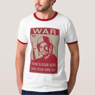 Lema adaptable de la guerra y camiseta de la cita