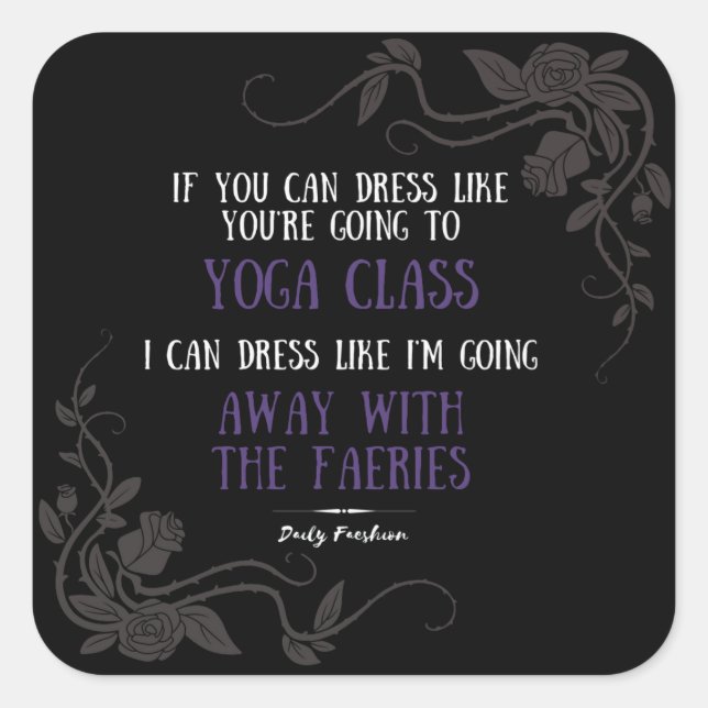 Lema del Día de la Faeshion - Pegatina negro (Anverso)