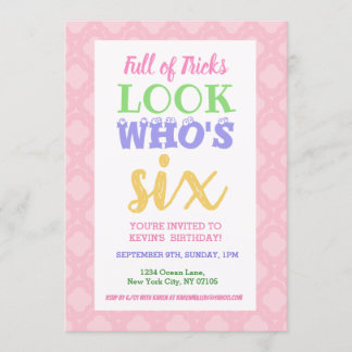 Lemas de invitación por sexto cumpleaños