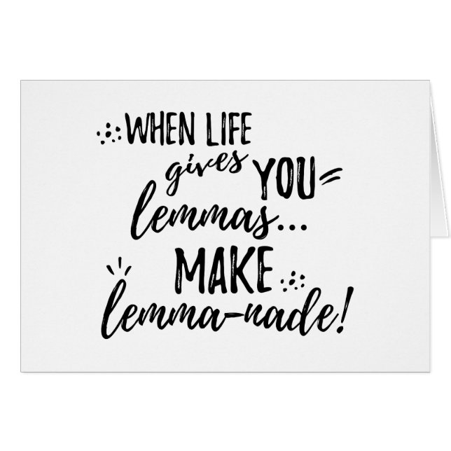 Lemmas (Lemonade) Matemáticas Lingüística Humor (Anverso (Horizontal))