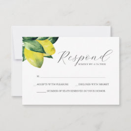 Lemon Amalfi Tile Bridal Shower RSVP Card