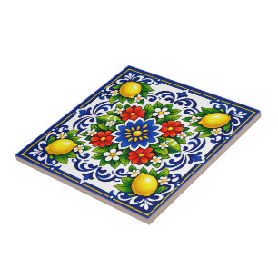 🍋 Lemon Azul Bloom — Mediterráneo Azulejo