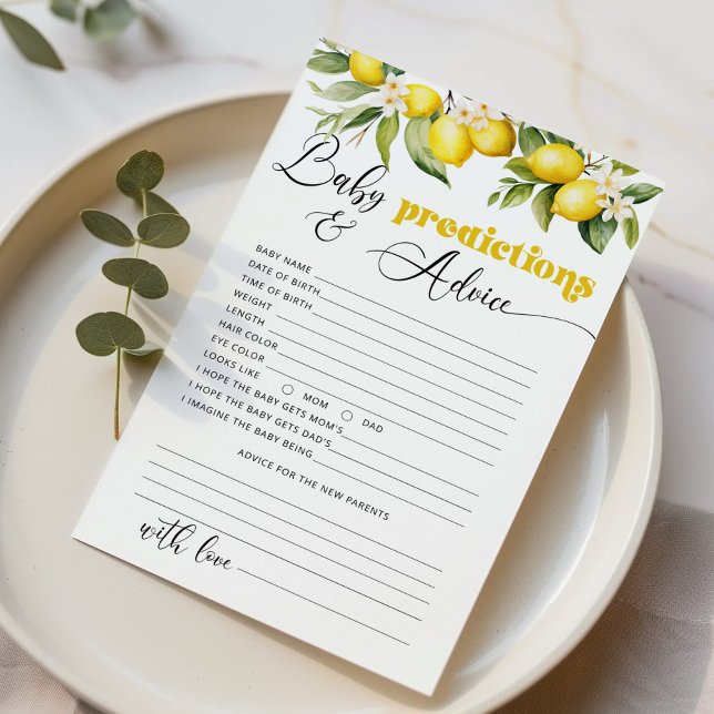 Lemon Baby predicciones y tarjeta de asesoramiento (Subido por el creador)