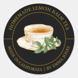 Lemon Balm Tea Etiqueta moderna