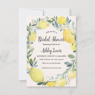 Lemon Bridal ducha invitación Lemon ducha
