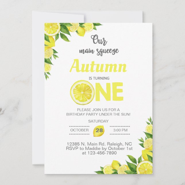 Lemon, chica de limones, primera invitación de cum (Anverso)