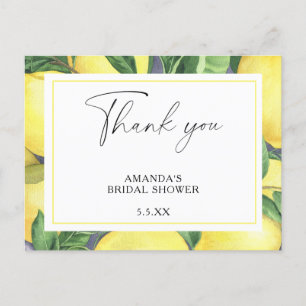 Lemon Citrus - Tarjeta de agradecimiento de boda