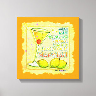 LEMON DROP MARTINI Lienzo con marco de galería