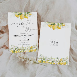 Lemon Green Citrus Guardar la tarjeta de fecha