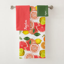 Lemon green pink citrus Pattern name