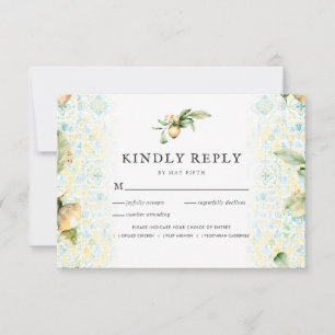 Lemon Grove Boho Wedding RSVP con comida