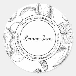 Lemon Jam Sketch Etiqueta moderna