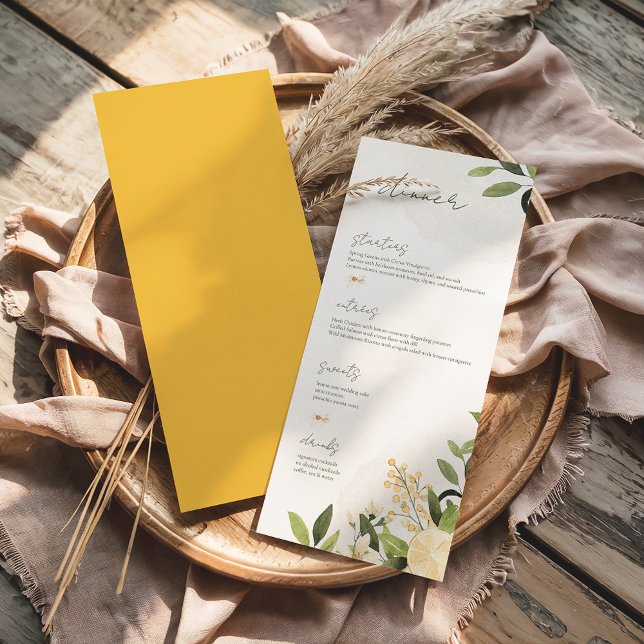 Lemon Kissed Wedding Flat Menu (Subido por el creador)