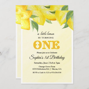 Lemon Lemonade Primera Invitación a Cumpleaños
