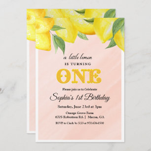 Lemon Lemonade Primera Invitación a Cumpleaños