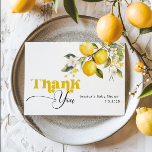 Lemon main squeeze baby ducha tarjeta de agradecim