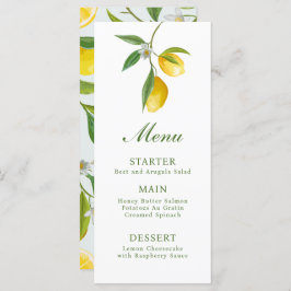 Lemon Main Squeeze Menu Card