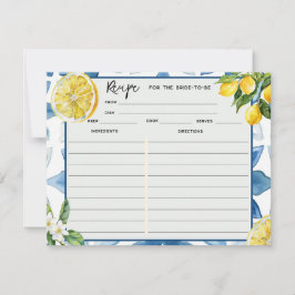 Lemon Mediterranean Blue Tile | Tarjetas de receta