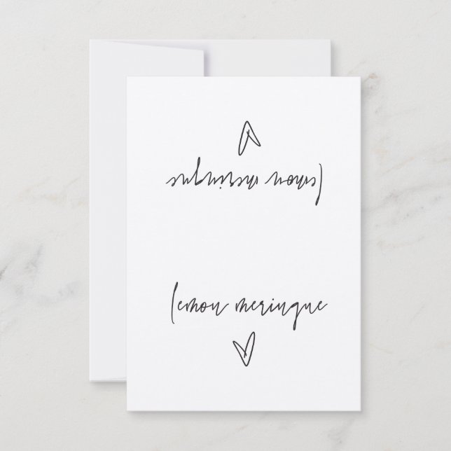 Lemon Meringue Food Label Card (Anverso)