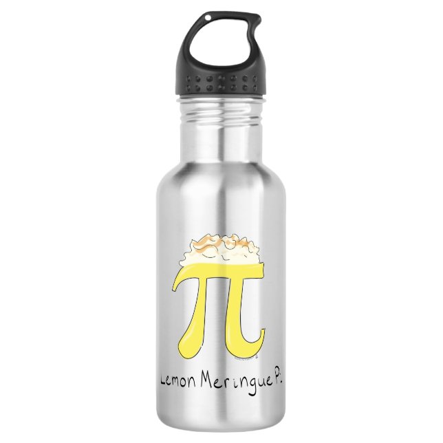 Lemon Meringue Pi Day Cute Math Botella de Agua Ve (Anverso)