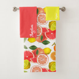 Lemon orange pink citrus Pattern name