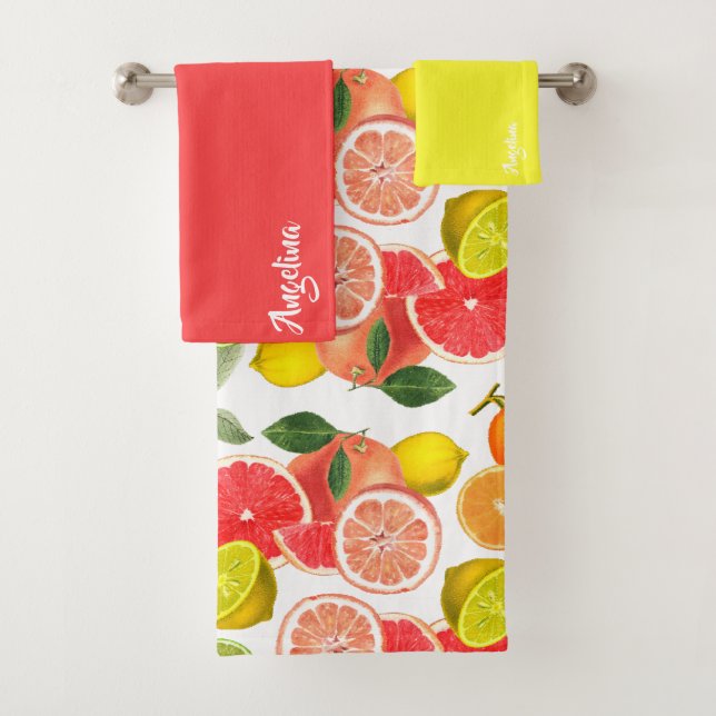 Lemon orange pink citrus Pattern name (In situ)
