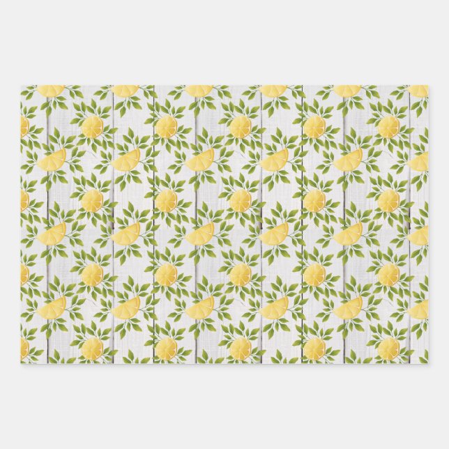 Lemon, Plaid, Hojas de papel de envolvimiento de p (Anverso)