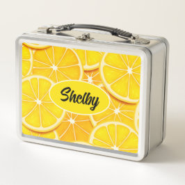 Lemon Slices Metalizado Lunch Box
