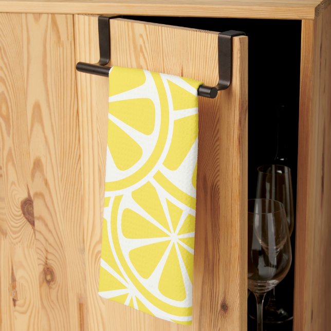 Lemon Slices Yellow Summer Kitchen Toalla (Pliegue de tercios)