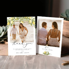 Lemon Sorrento Foto Boda Gracias tarjeta