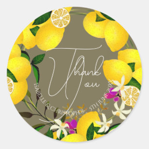 Lemon Squeeze Gracias Pegatina