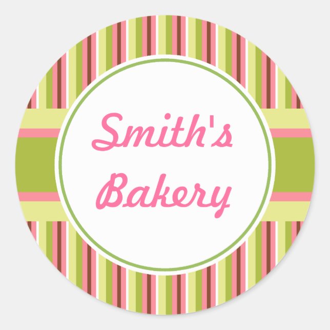 Lemon Sugar Stripes Pegatina (Anverso)