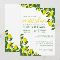 Lemon Summer | Invitación a la ducha de novia