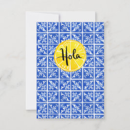 Lemon & Tile Hello en español: tarjeta "Hola"