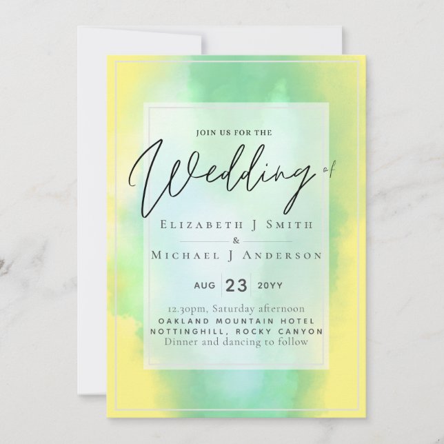 Lemon y Lome Boda de Presupuesto Moderno (Anverso)