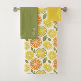 Lemon yellow orange  Pattern white name