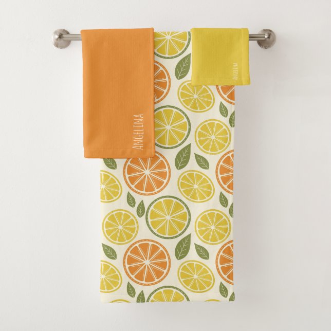 Lemon yellow orange  Pattern white name (In situ)