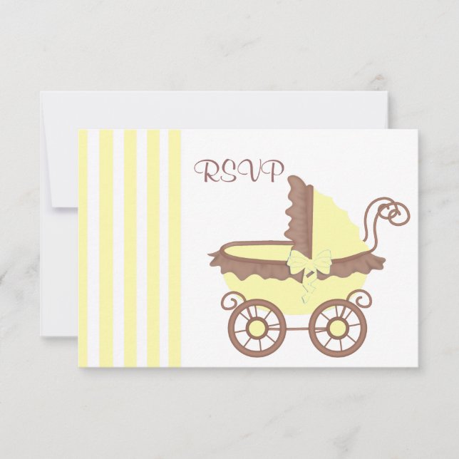 LEMON YELLOW VINTAGE BABY SHOWER RSVP (Anverso)