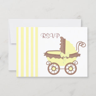 LEMON YELLOW VINTAGE BABY SHOWER RSVP