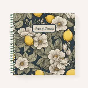 Lemon Zest y notas florales: Cuaderno de notas cua