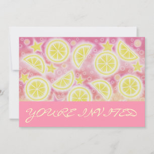 Lemonade rosa invitación rosa