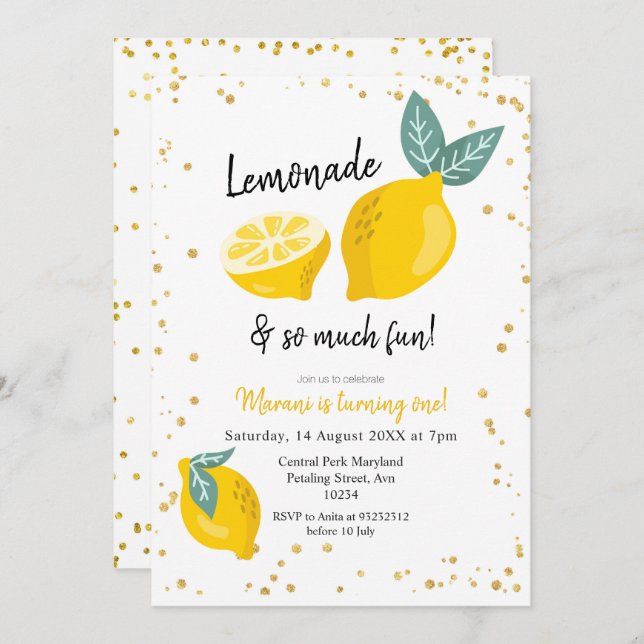 Lemonade y tanta invitación para divertirse (Anverso / Reverso)
