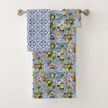 Lemones de azulejos azules de Amalfi