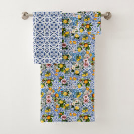 Lemones de azulejos azules de Amalfi